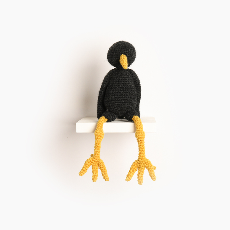 blackbird bird crochet amigurumi project pattern kerry lord Edward's menagerie